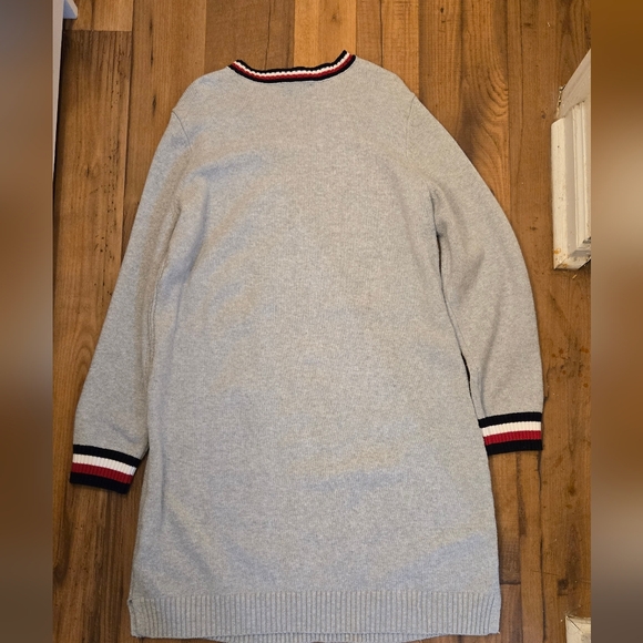 Tommy Hilfiger Gray Crewneck Long Dress Sweater - Picture 4 of 4